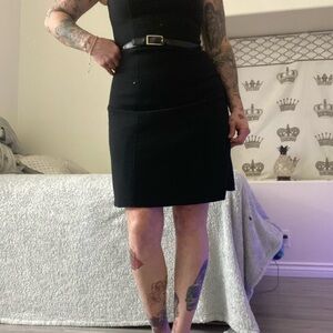 Black Knee-Length Pencil Skirt for Work